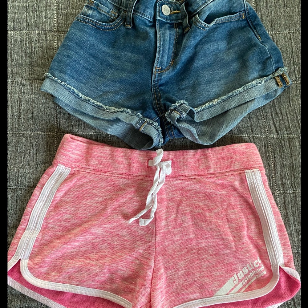 Girls size 10 shorts, Justice/Old Navy